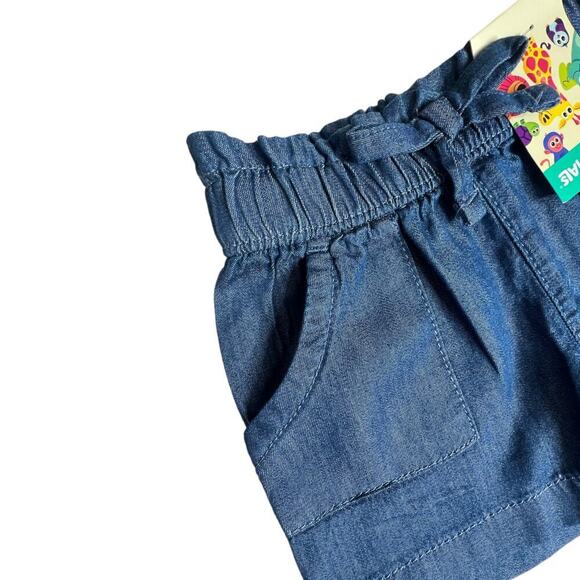 Garanimals Size 0 - 3 Months Baby Girls 2pcs Denim shorts shirt Rainbow Sun Set - Picture 8 of 10